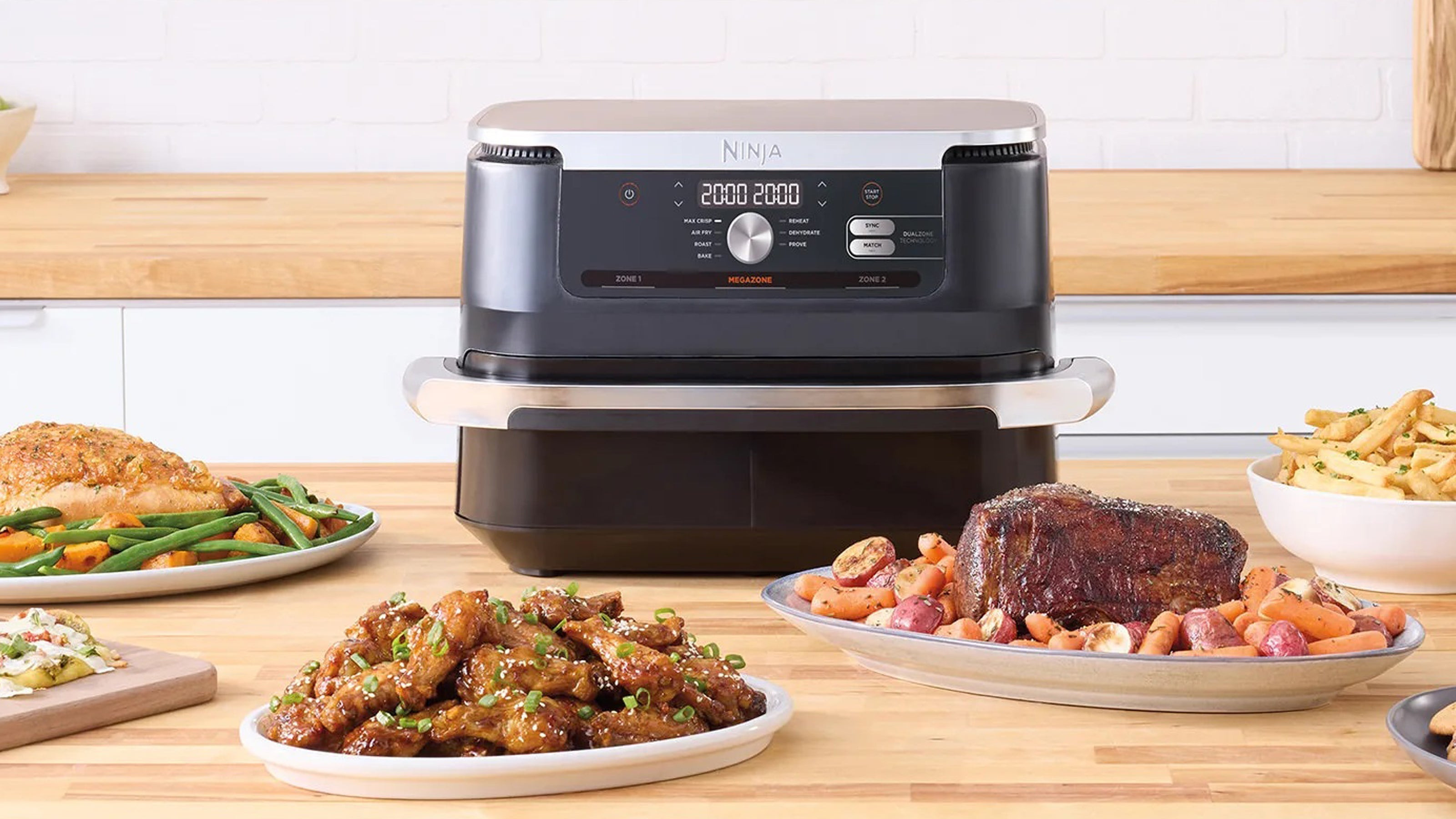 Cuisinez plus intelligemment, plus grand et plus vite : friteuse à air double Ninja Foodi FlexDrawer 10.4L AF500UK chez Tiny Lux